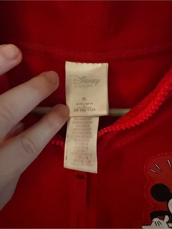 Disney Red Fleece Half-Zip Pullover with Mickey Graphic - Image 4