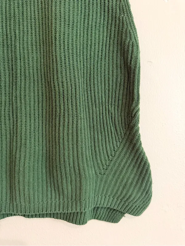 Aritzia Babaton Olive Green Sleeveless Ribbed Knit Tank Top Size Small - Image 2