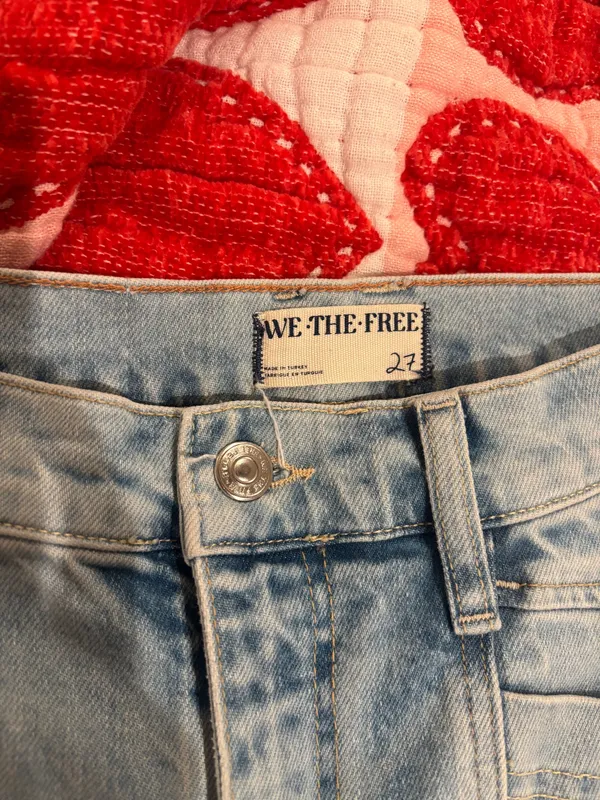 Free People Aiden Slim Flare Jeans Totally Buggin Blue - Image 5
