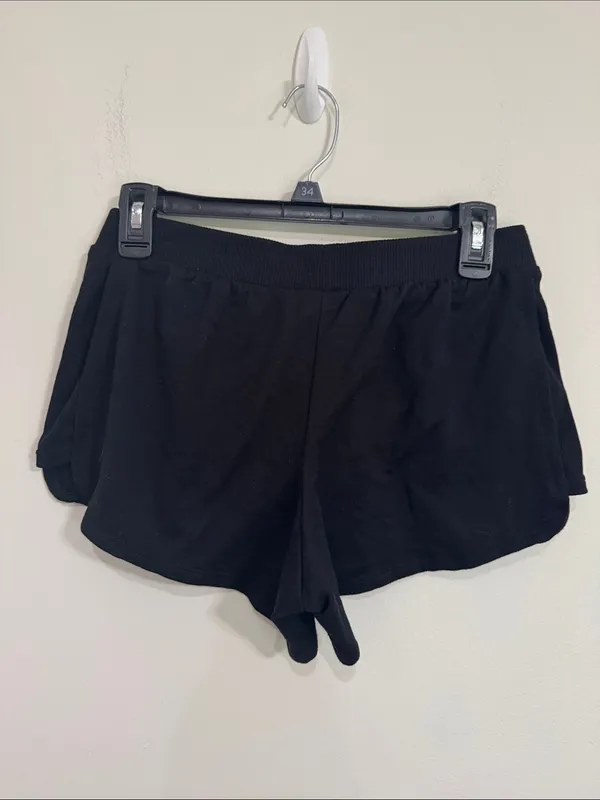 FN by Flora Nikrooz Black Lounge Shorts with Satin Drawstring Tie size S - Image 3