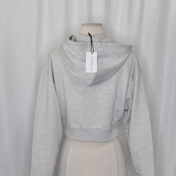 NWT!! WEWOREWHAT Half Zip Hoodie Heathered Gray Sweatshirt Hood Athleisure Small - Image 9