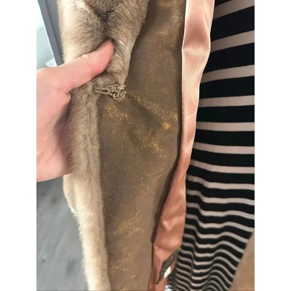 Sears fashion Faux Fur Coat Sz 8 M Vintage 70s Light Brown Tan Plush Winter Jack - Image 5