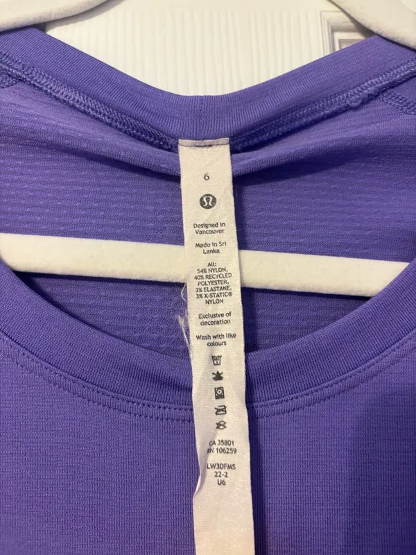 Lululemon Swiftly Short Sleeve purple 6 - Image 2