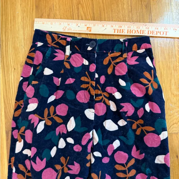 Princess Highway Jamie Corduroy Pants Floral Print Size 8 - Image 4