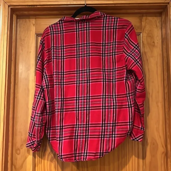 Victoria's Secret Plaid Button Down Pajama Shirt - Image 5