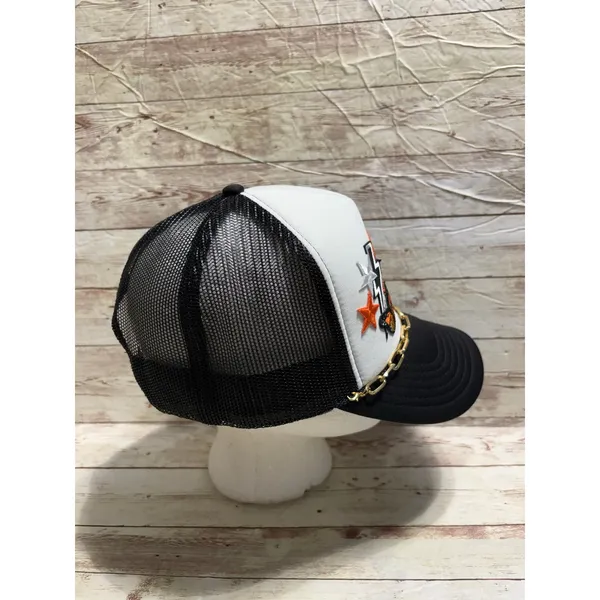 Oklahoma State Cowboys Trucker Hat One-Size Chain Appliques Pokes Snap Back - Image 4