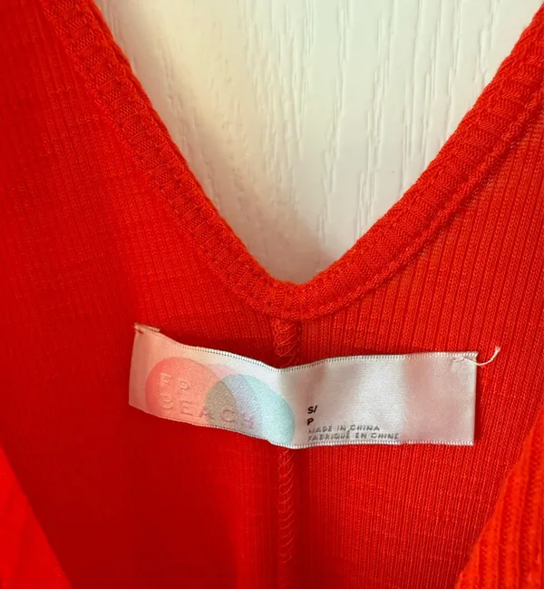 Free People Beach Dress Mini Red - Image 3