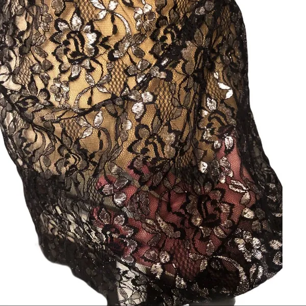 Black lace nighty Black Size M - Image 5
