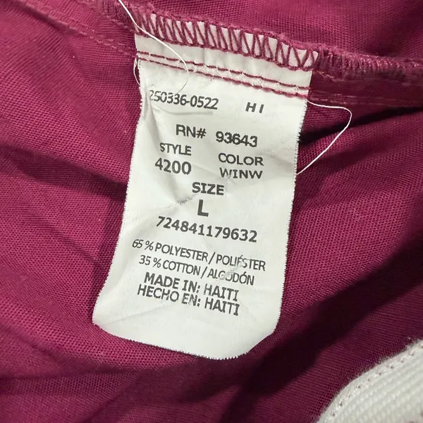 Cherokee Maroon Workwear Scrub Pants - Image 3