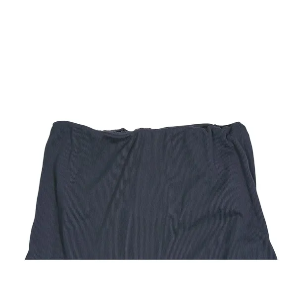 Abercrombie & Fitch Ribbed Strapless Top Slit Size S Black Minimal Y2K Going Out - Image 7