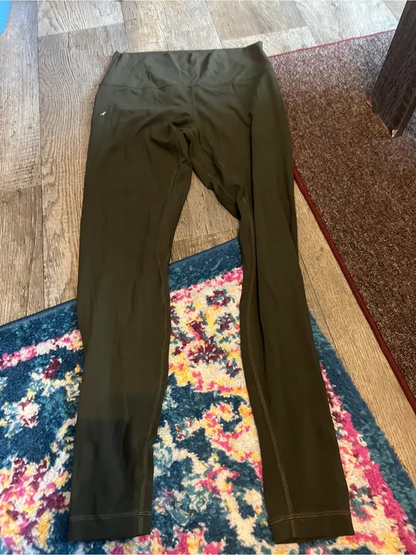 Lululemon align High-Rise Olive Green Active Leggings for Women - Image 3
