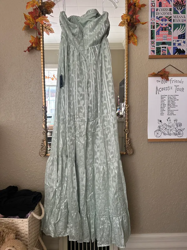 Lulus Sage Green Floral Maxi Dress - Image 5