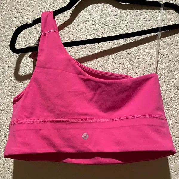 NWT Lululemon Align Asymmetrical Sports Bra Sonic Pink Color Size 12 A/B - Image 6