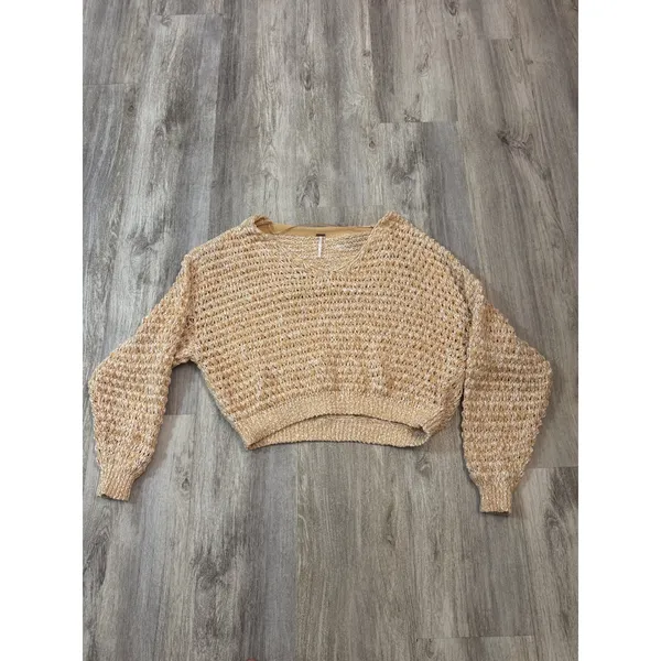 Free People Coconut V-neck sweater in‎ Sandy Combo Size Medium - Image 2