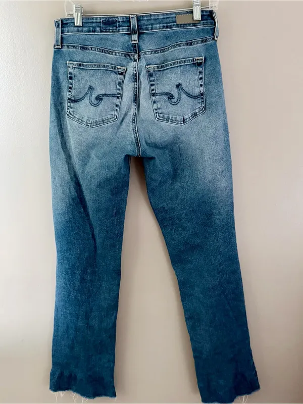AG Adriano Goldschmied Mari Mid Rise Slim Straight Jeans Size 28 - Image 3