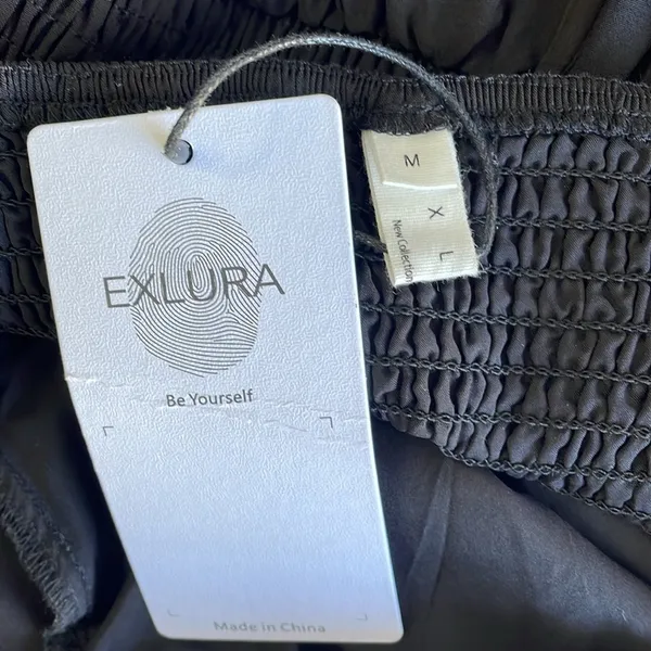 EXLURA Square Neck Black Mini Dress - Image 8