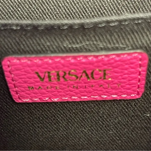 Versace Virtus Leather Shoulder Bag in Pink - NWT - Image 5