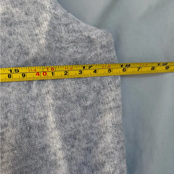 Adrienne Vittadini Light Gray Open Front Cashmere Cardigan‎ Size Small EUC - Image 5
