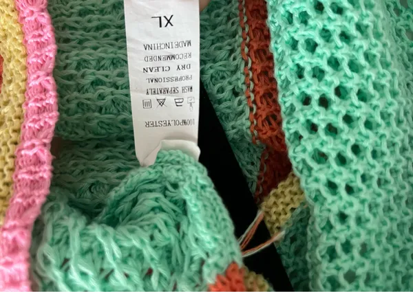 Cropped knit sweater Multiple Size XL - Image 3