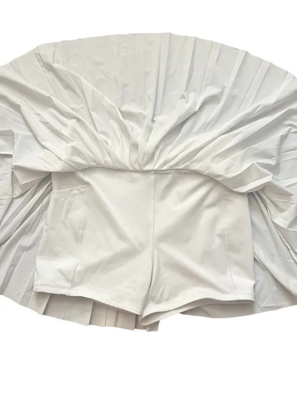Athleta Women's Match Point High Rise 13 1/2" Pleated Skort in Bright White - Image 7