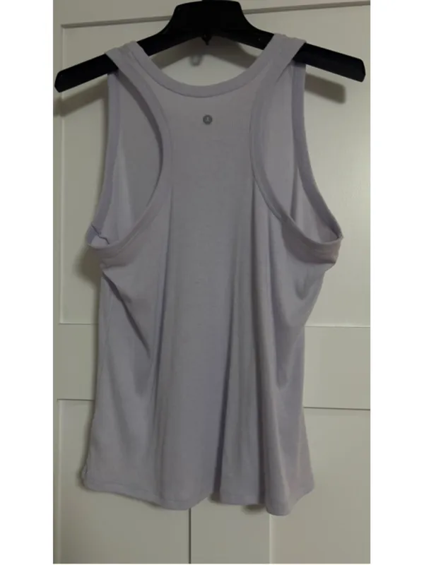 Danskin Women’s Lavender Ribbed Racerback Tank Top – Size Medium - Image 2
