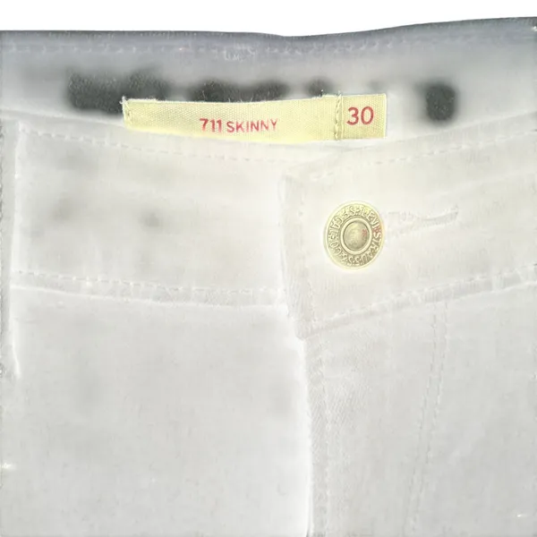 Levis 711 Skinny Jeans Womens 30 Black‎ Distressed Ripped Denim Mid Rise - Image 4