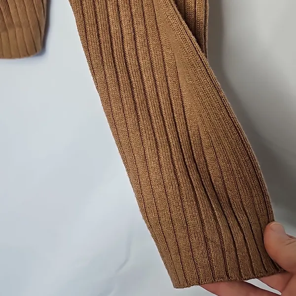 Wilfred Aritzia Button Down 55% Wool Tan Cardigan Sweater Sz 2XL - Image 5