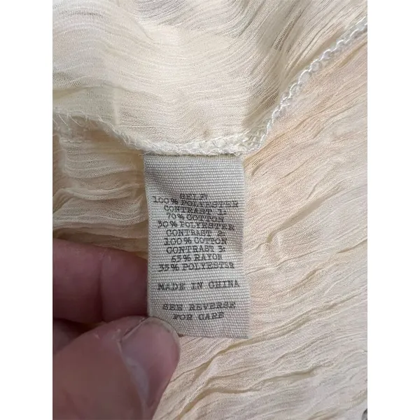 Ginnicks by BKE Women's Ivory Tunic Tank Top M Lace Rhinestone Trim - Image 12