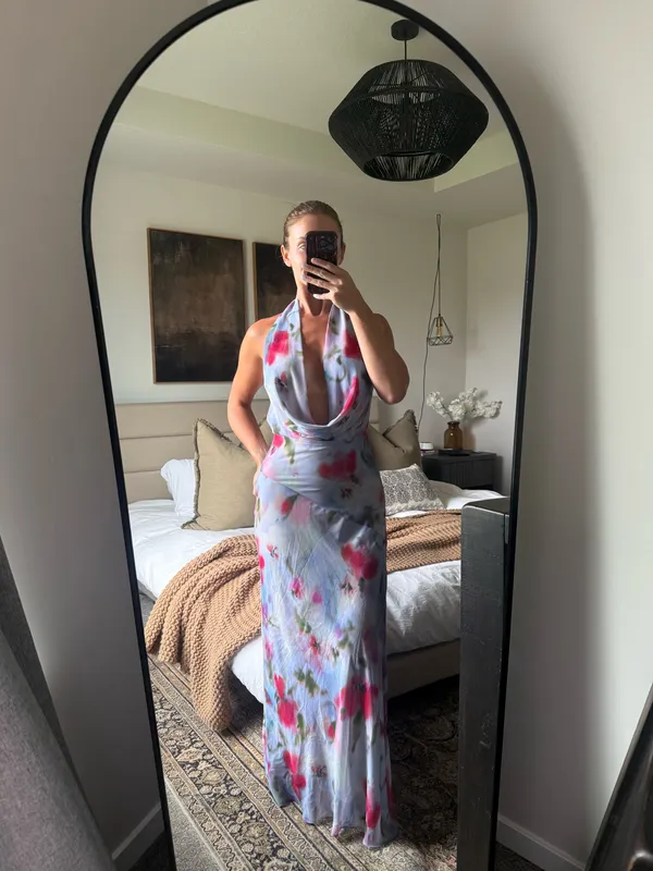 ZARA Printed Halter Dress - Image 4