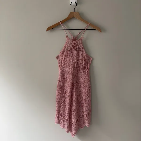 Free People Intimately She's Got It Lace Dress Pink spaghetti strap cotton blend - Image 2