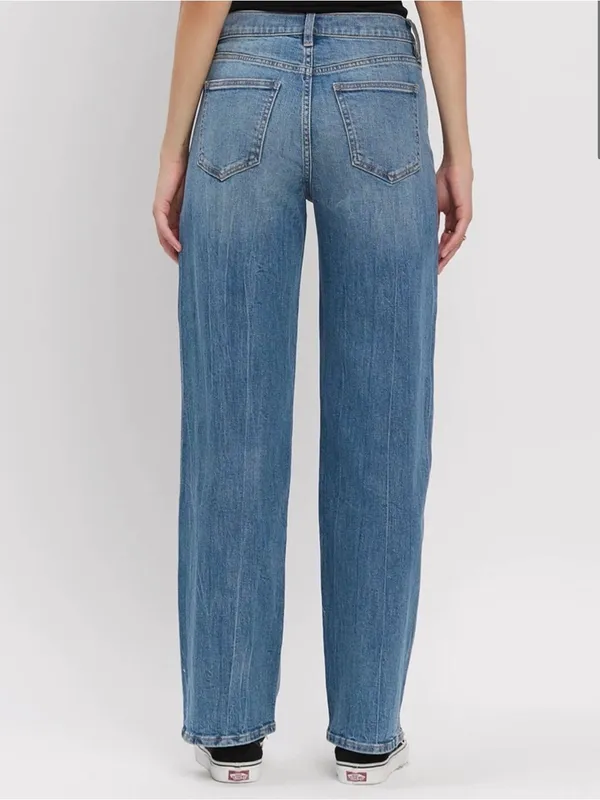 eunina ryder baggy Wide-Leg High-Rise Jeans - Light Blue - Image 2