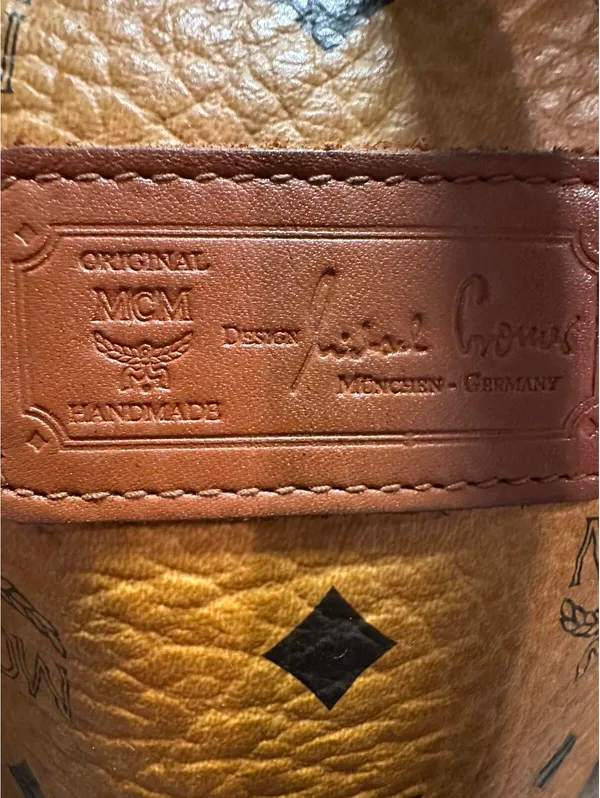 MCM Cognac Visetos Coated Canvas Tote Bag - Image 7