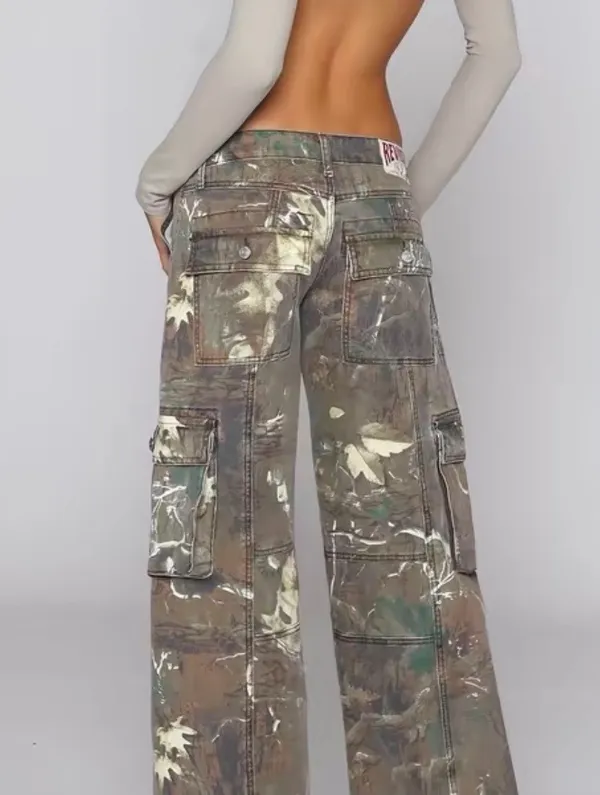 Revice Denim Camo Cargo Pants Amelia - Image 2