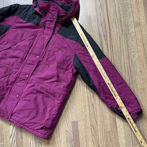 Vintage L.L.Bean Jacket Women's M Gorpcore 1990s Full Zip Hooded Purple Outdoor - Image 9