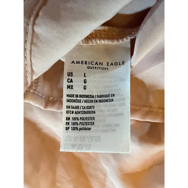 American Eagle Outfitters Cami Tank Top Womens L Pink Cowl Neck‎ Babydoll - Image 3