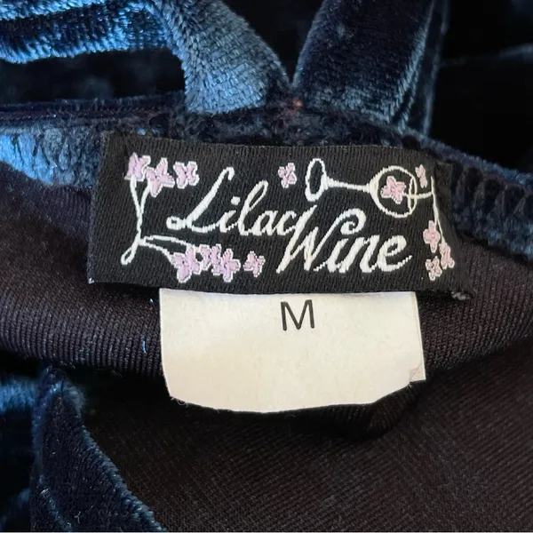 Lilac Wine Teal Blue Crushed Velvet Maxi Slip Dress y2k - M - Image 7