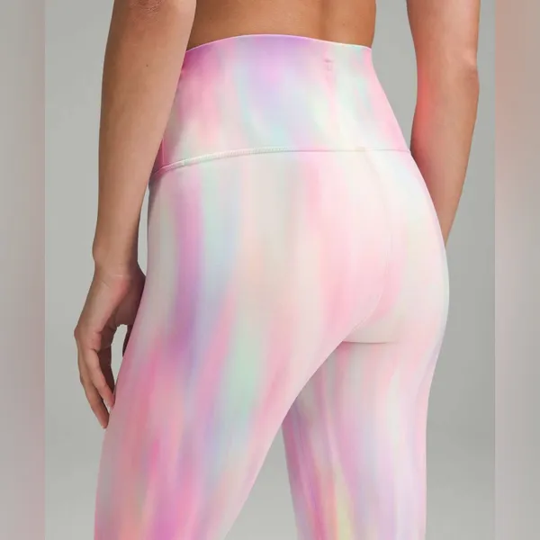 VERY RARE NWT Lululemon Wunder Train High-Rise Tight 25" Psychedelic Wash Multi - Image 4