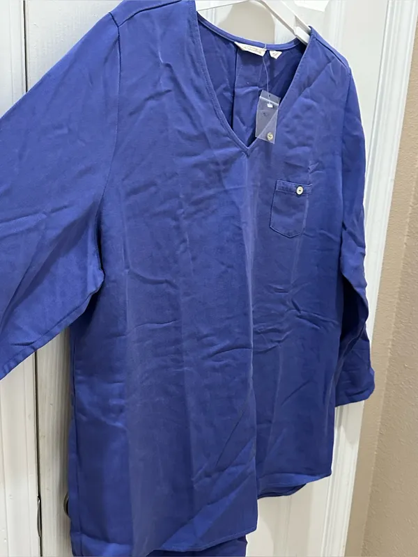 Soft Surroundings V-Neck Tencel Tunic Il Blouse size XL - Image 10