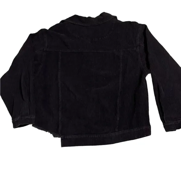 POL Women’s Corduroy Jacket Oversized Raw Edge Detail Size small black - Image 3