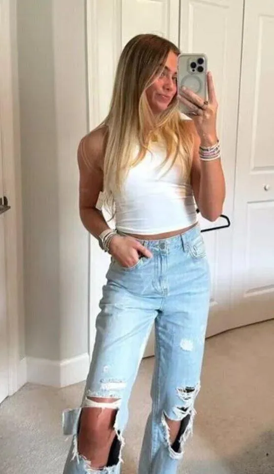 FREE PEOPLE Clean Lines Crop Tank in White Size Medium/Large - Image 3