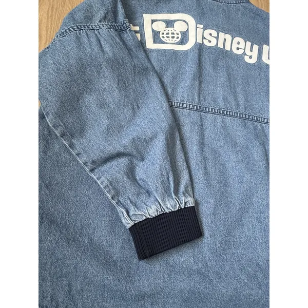 Walt Disney World Spirit Jersey Size Medium Denim Hoodie Pullover - Image 8