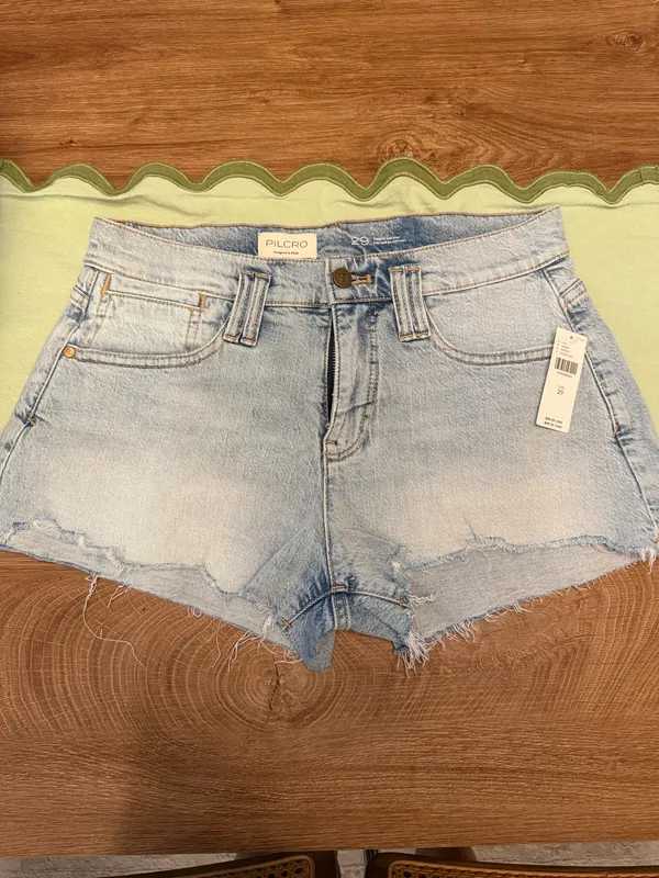 Pilcro Shrunken Raw-Hem Denim Shorts  - Image 2