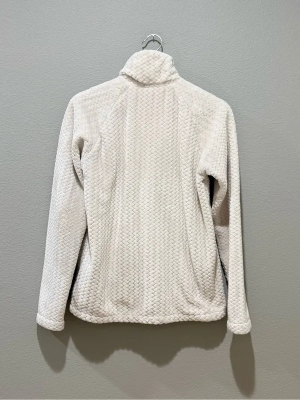 Columbia Cream Fire Side 1/4 Zip Pullover Sherpa Jacket Size XS - Image 2