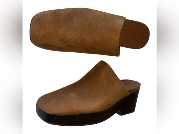 NEW Aerosoles Slip-On Clogs - Chata In Color: Tobacco Suede 9.5 - Image 3