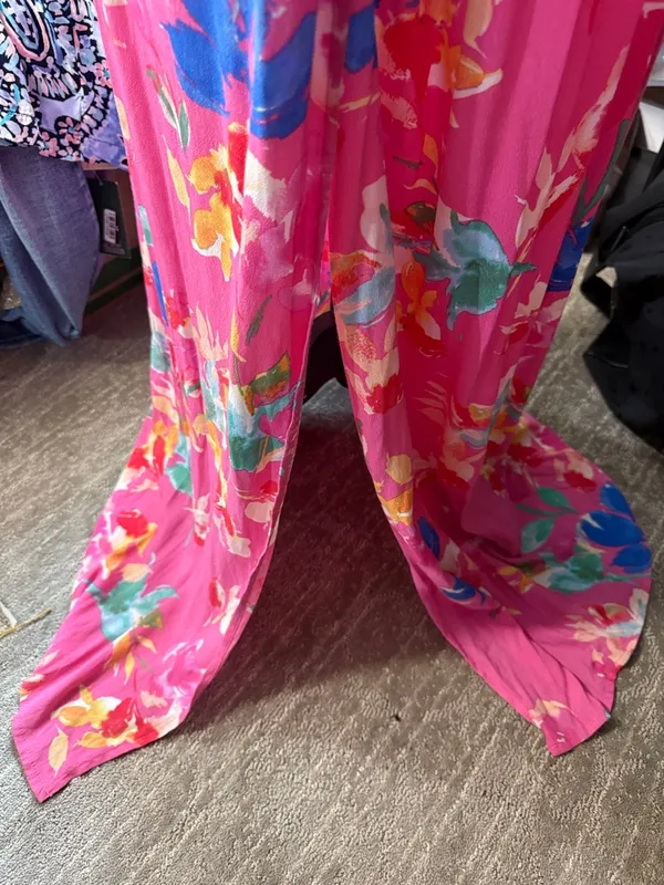 Vici Pink Floral Wrap Maxi Dress with Multicolor Blooms - Image 6