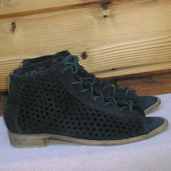 Black Laser Cut Booties  - Image 3