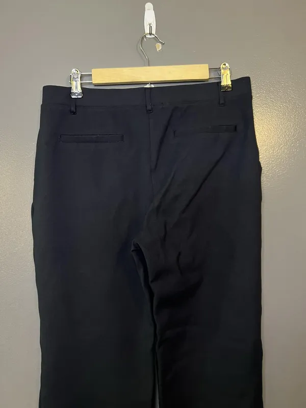 Quince Pants Womens Petite Large Navy Ponte Bootcut Pull On Stretch Work Office - Image 4