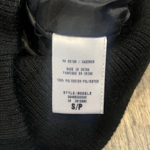 GUESS Womens Small Black Vest With Fur Hood Zip‎ Up Sleeveless - Image 3
