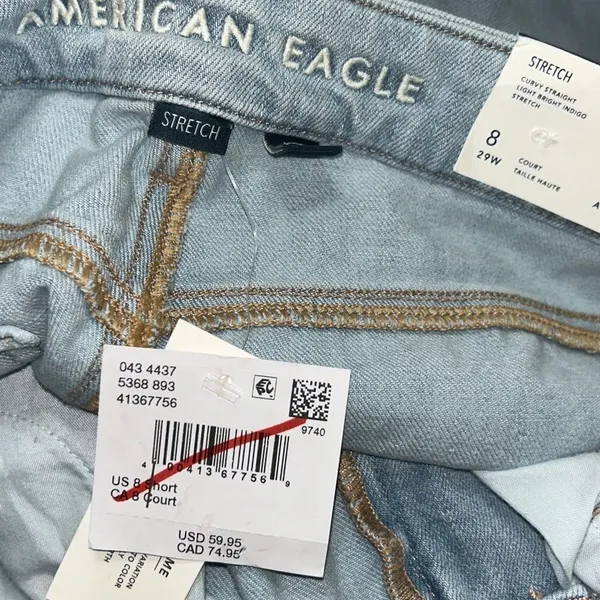 American Eagle Outfitters Stretchy Curvy Light-wash Jeans(Size 8 Short) - Image 7