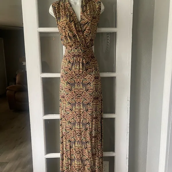 Peruvian Connection Multicolor Patterned Maxi Dress - Image 3